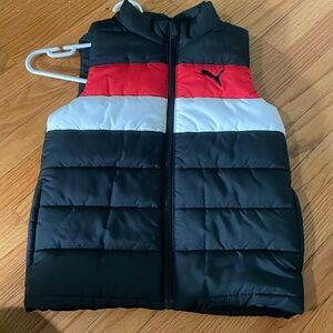 Boys puma zip up sleeveless jacket